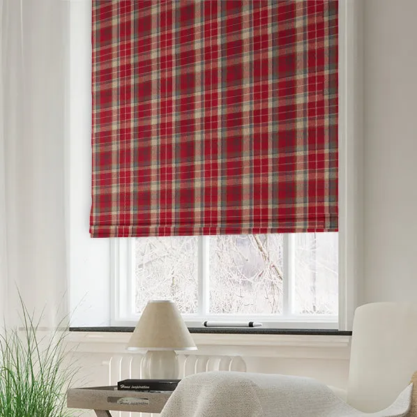 Inverness Made To Measure Roman Blind Red