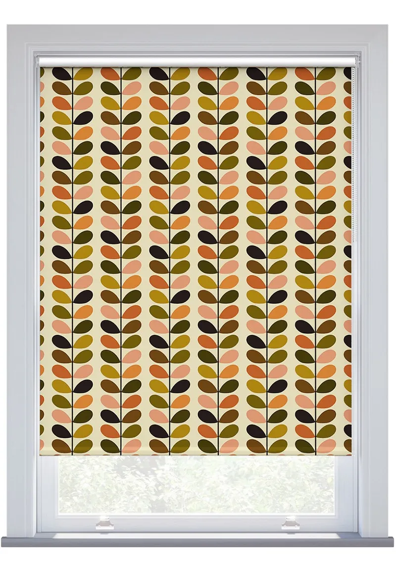 Orla Kiely Multi Stem Multi Auburn Orange Roller Blind