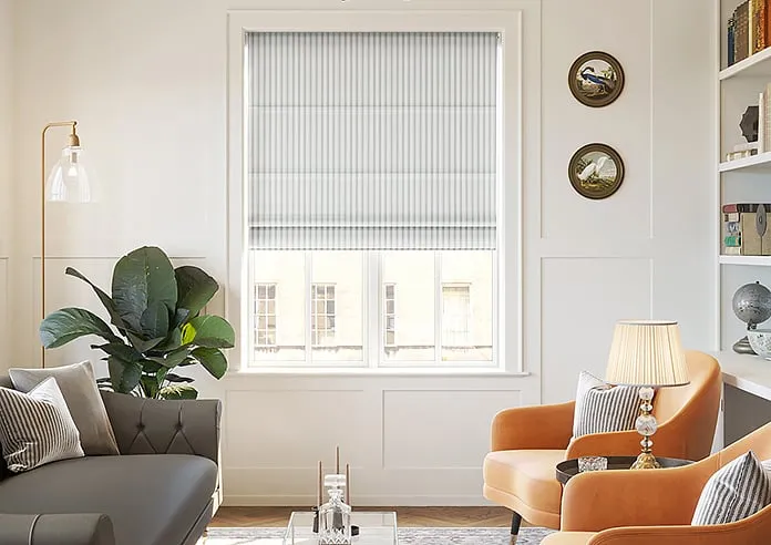 Lace Stripes Grey - Roman Blind