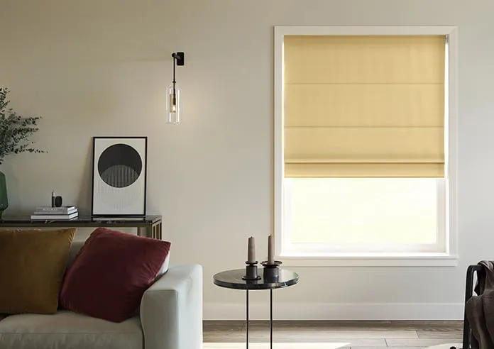 Akoya Faux Silk Lustre Old Gold - Roman Blind
