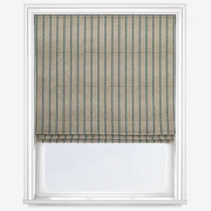 Emily Bond George Stripe Print Fern Roman Blind