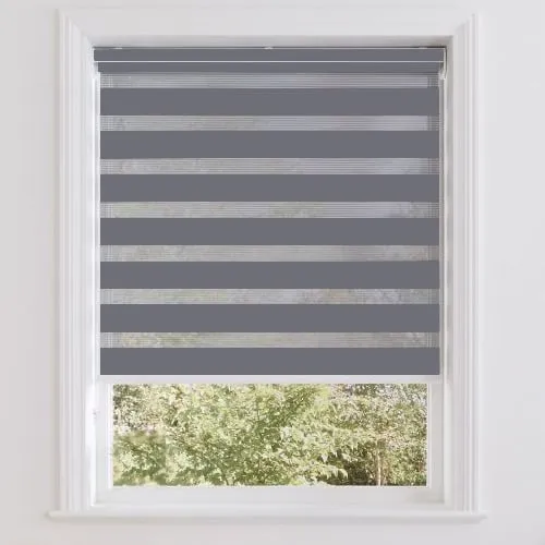 Muse Grey (Blackout/sheer) Day & Night Roller Blinds