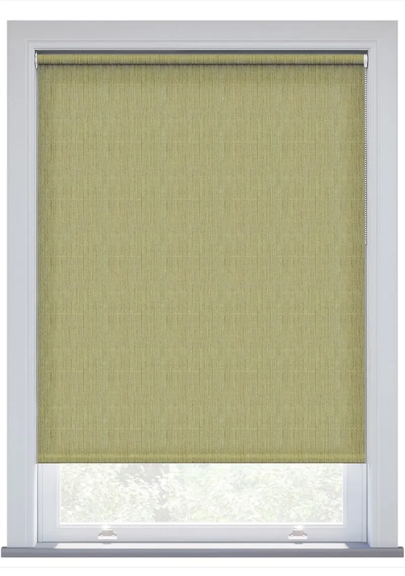 Chartreuse Loose Weave Twist Fit Roller Blind