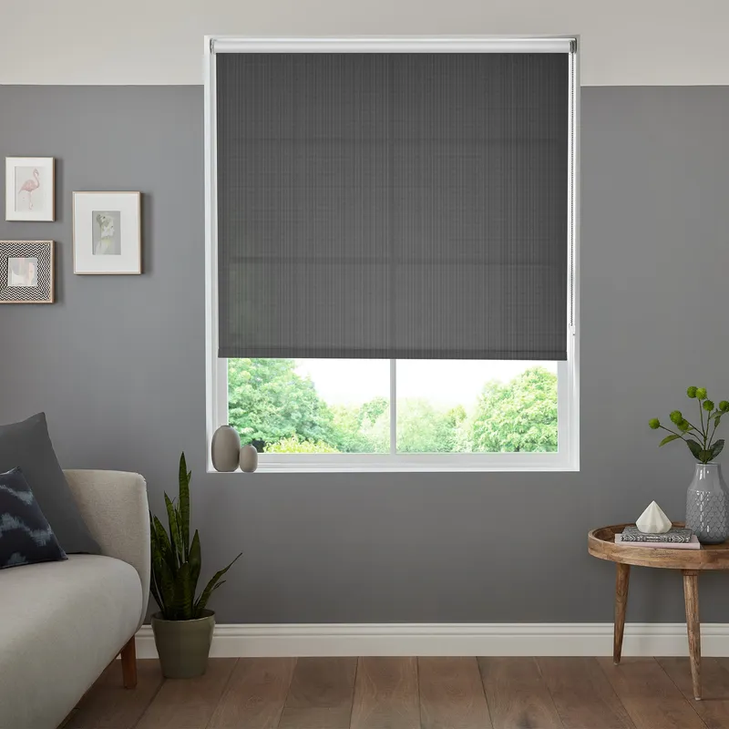 Insta Fit No Drill Azalea Sheer Noir Roller Blinds - Fit In 30 Secs