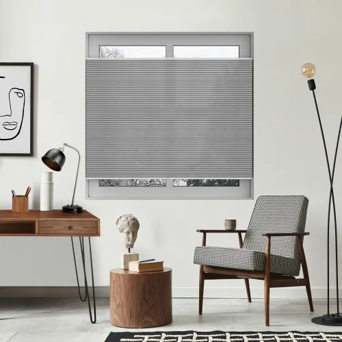 Tensioned Vexia Vintage Grey Honeycomb Pleated Blind
