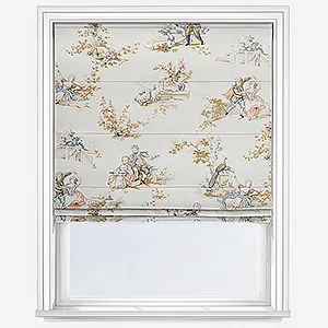 Camengo Gavotte Tissu Multicolore Roman Blind