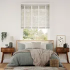 Click2go Birch Bark & Chalk Faux Wood Blind - 50mm Slat