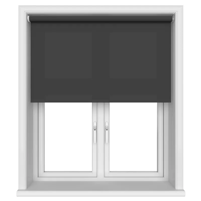 Chester Shadow Noir Motorised Roller Blind
