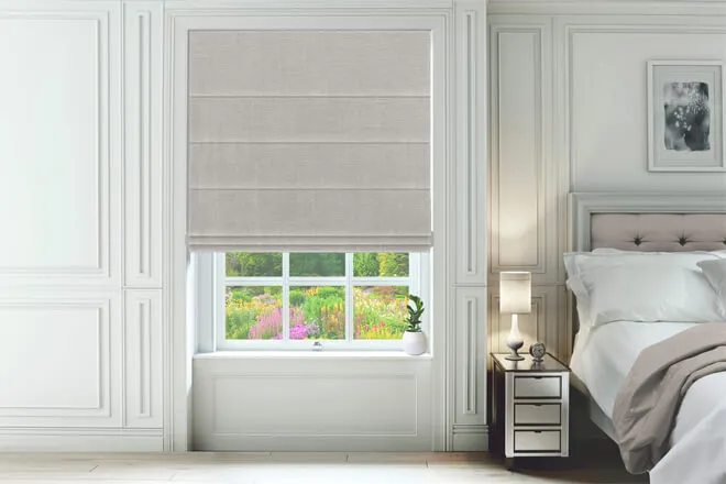 Taormina Fog - Luxury Soft Touch Roman Blind