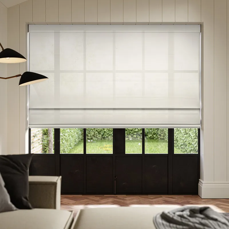 Ante Decor Karrika No Joins Sheer Made To Measure Roman Blind Pearl