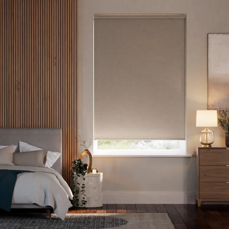 Tamlin Blackout Faux Suede Barley Roller Blind
