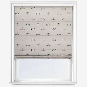 Sophie Allport Water Colour Dragonfly White Roman Blind