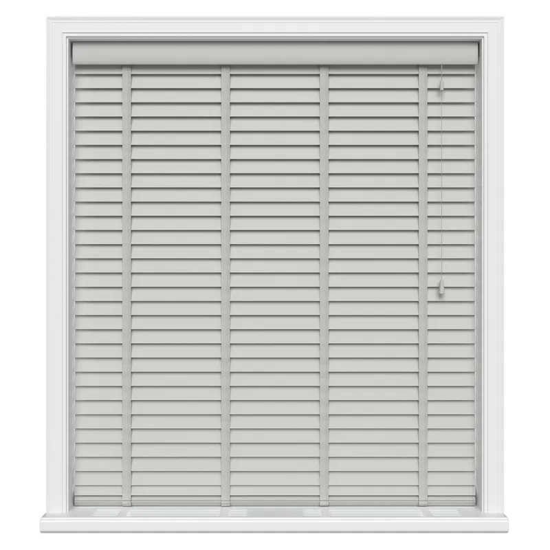 Dolphin Grey Luxury Ecowood Motorised Uk - Wooden Blinds