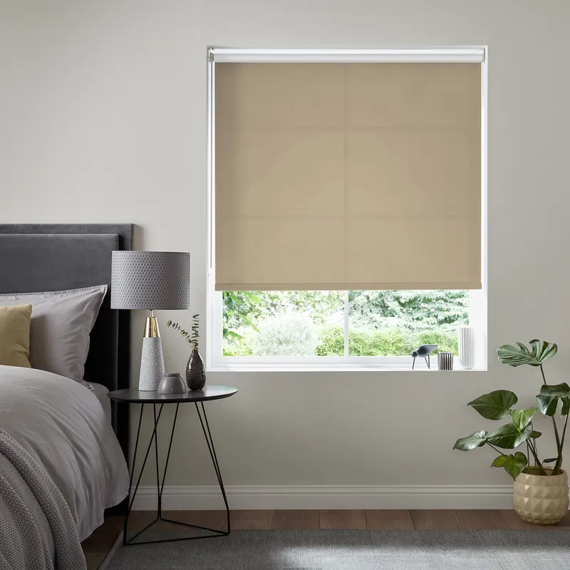Insta Fit No Drill Freesia Beige Roller Blinds - Fit In 30 Secs