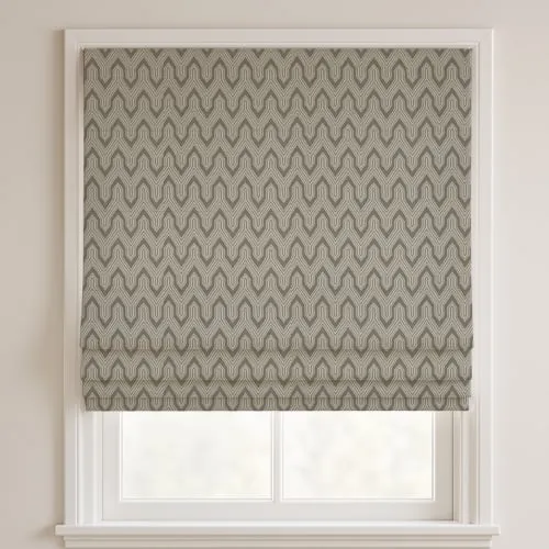 Karma Charcoal Deluxe Roman Blinds