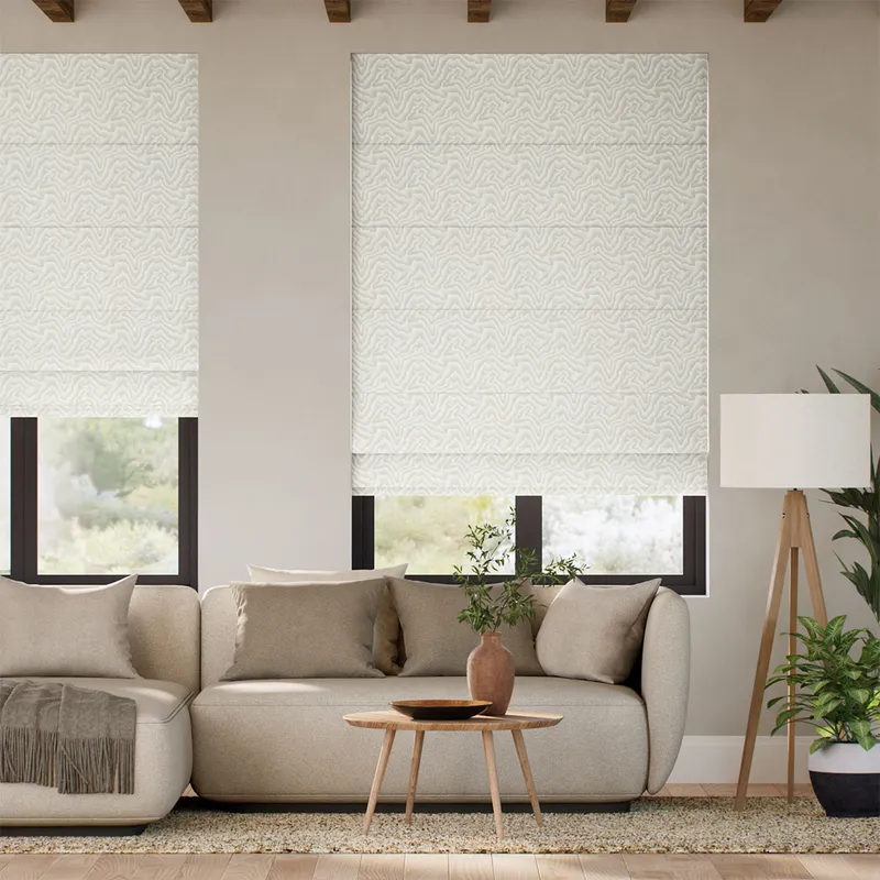 Malachite Linen Roman Blind