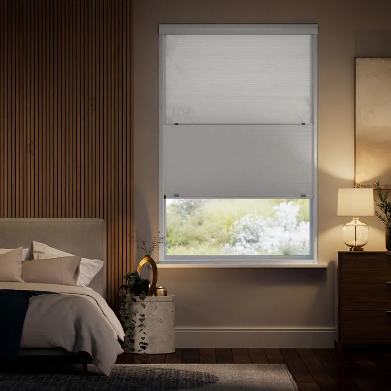 Click2shade Complete Blackout Night & Day Duo Simply White Thermal Blind