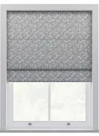 Laura Ashley Willow Leaf Chenille Steel Roman Blind
