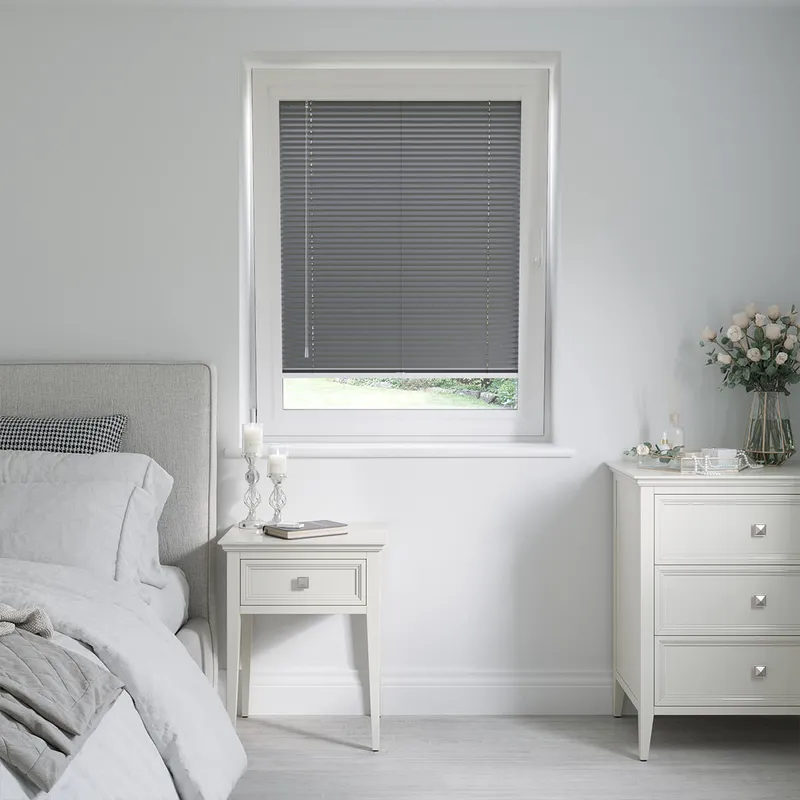 Perfect Fit Midnight Grey Venetian Blinds 25mm