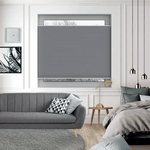 Tensioned Dovestone Blackout Grey Honeycomb Pleated Blind