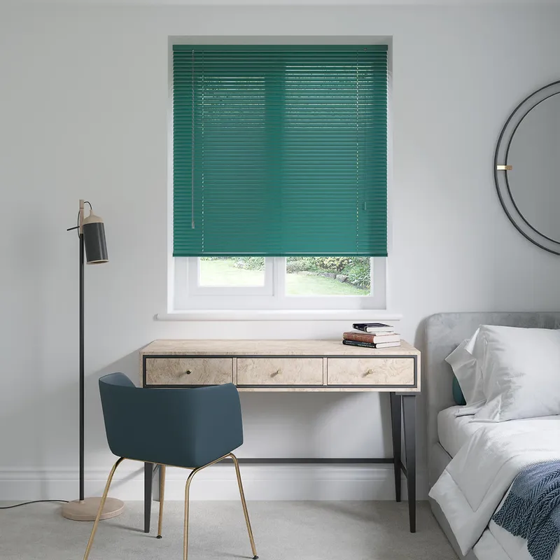 Proud Peacock Green Venetian Blinds 25mm