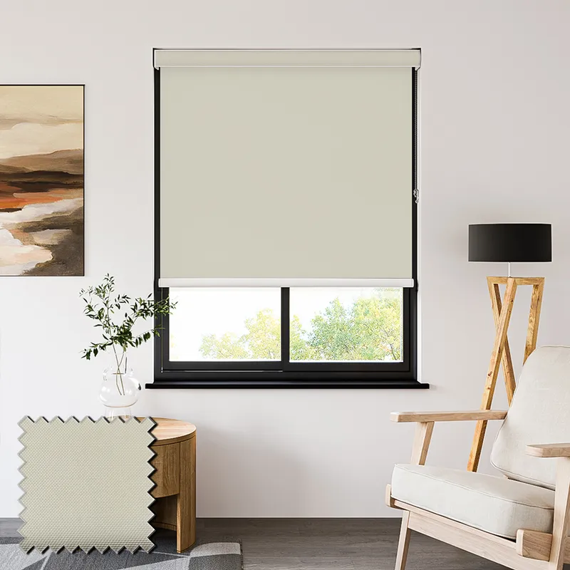 Pvc Blackout Champagne Wipe Clean Roller Shades