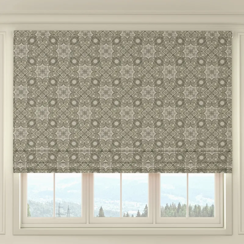 House Llewelyn-bowen Festivo Printed Made To Measure Roman Blind Noir