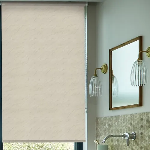 Sahara Cream (Moisture Resistant) Bathroom Roller Blinds