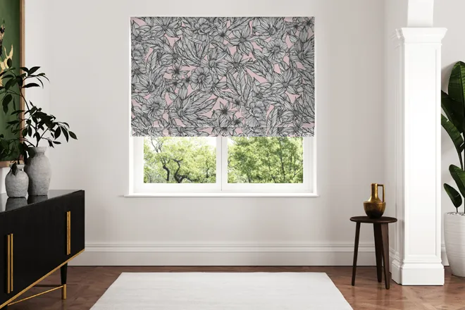 Ted Baker Velvet Vietnm Pink - Designer Roman Blind