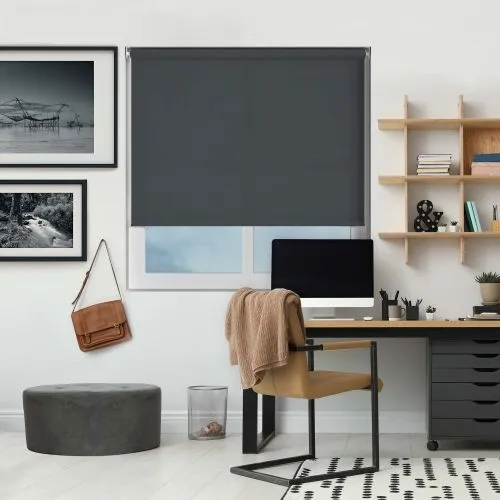Luxe Anthracite Cordless Roller Blind