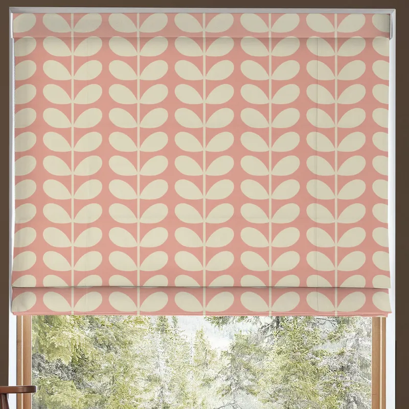 Orla Kiely Solid Stem Made To Measure Roman Blind Pink