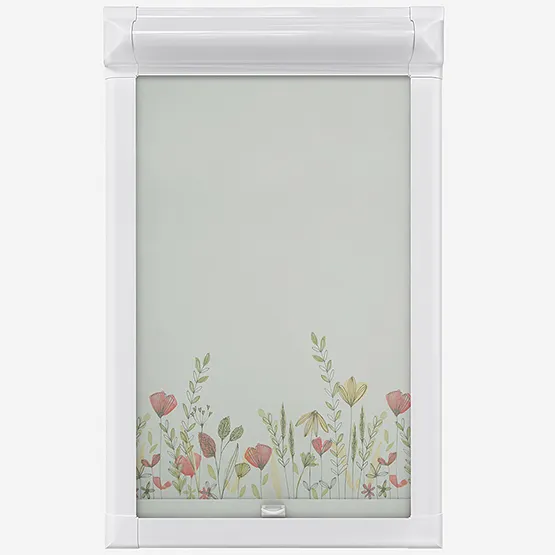 Wild Garden Poppy Perfect Fit Roller Blind