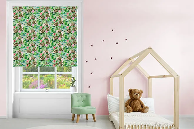 Sloth Tropical - Children's Blackout Roller Blind