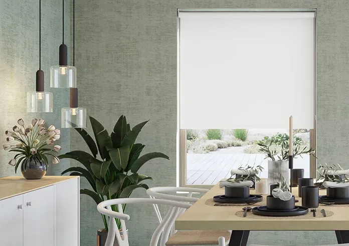 Rimini (Fr Blackout) Arctic White - Roller Blind