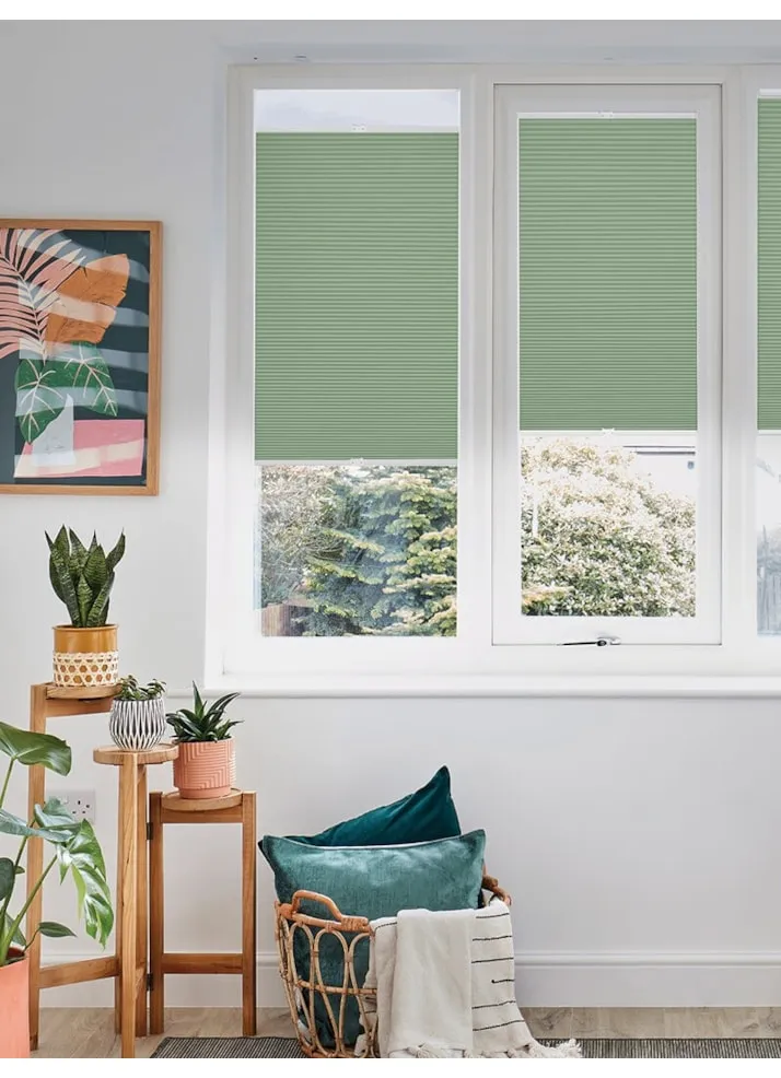 Cottage Green Blackout Perfect Fit Cellular Thermal Blind