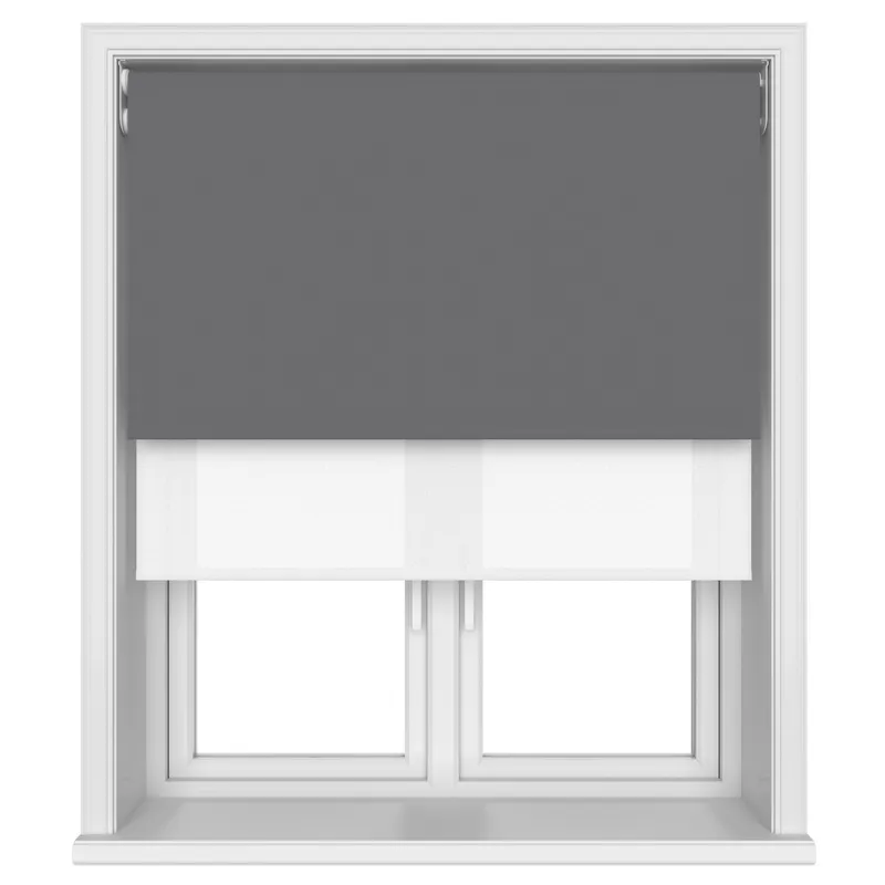 Bella Mono Motorised Double Roller Blind Blinds Uk