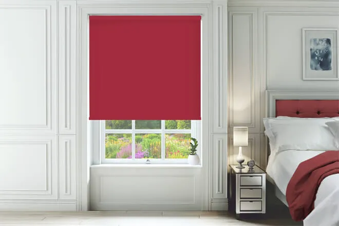 Ibiza Red - Blackout Roller Blind