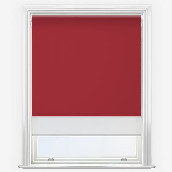 Double Roller Supreme Blackout Red & White Double Roller Blind