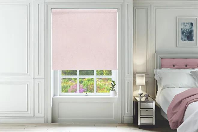 Athena Pink - Textured Blackout Roller Blind
