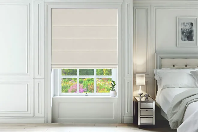 Omni Ivory - Velvet Twist Fit No Drill Roman Blind