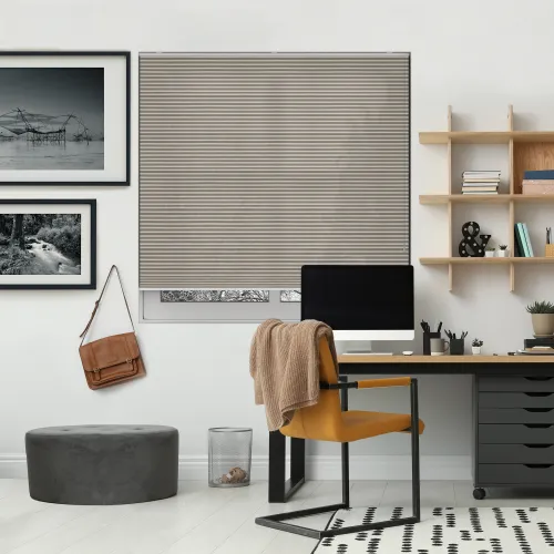 Free Hanging Vexia Stone Honeycomb Pleated Blind