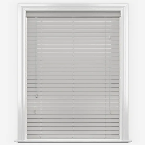 Lusso Bright Light Grey Wooden Venetian Blind