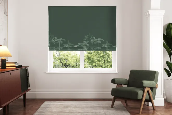 Ted Baker Rhapsody Green - Designer Roman Blind