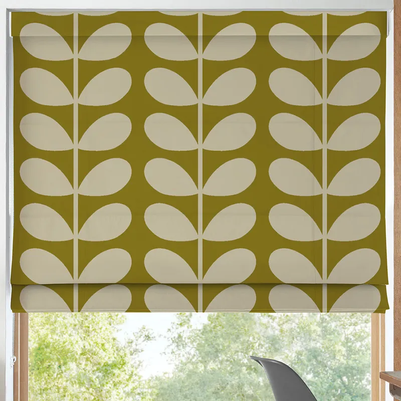 Orla Kiely Jumbo Solid Stem Made To Measure Roman Blind Seagrass