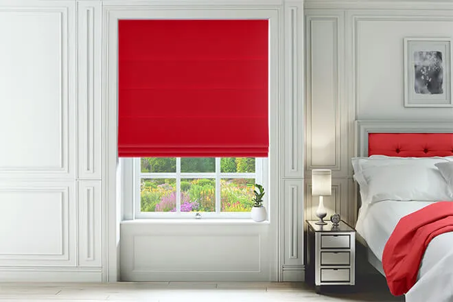 Firenze Fire - Velour Roman Blind