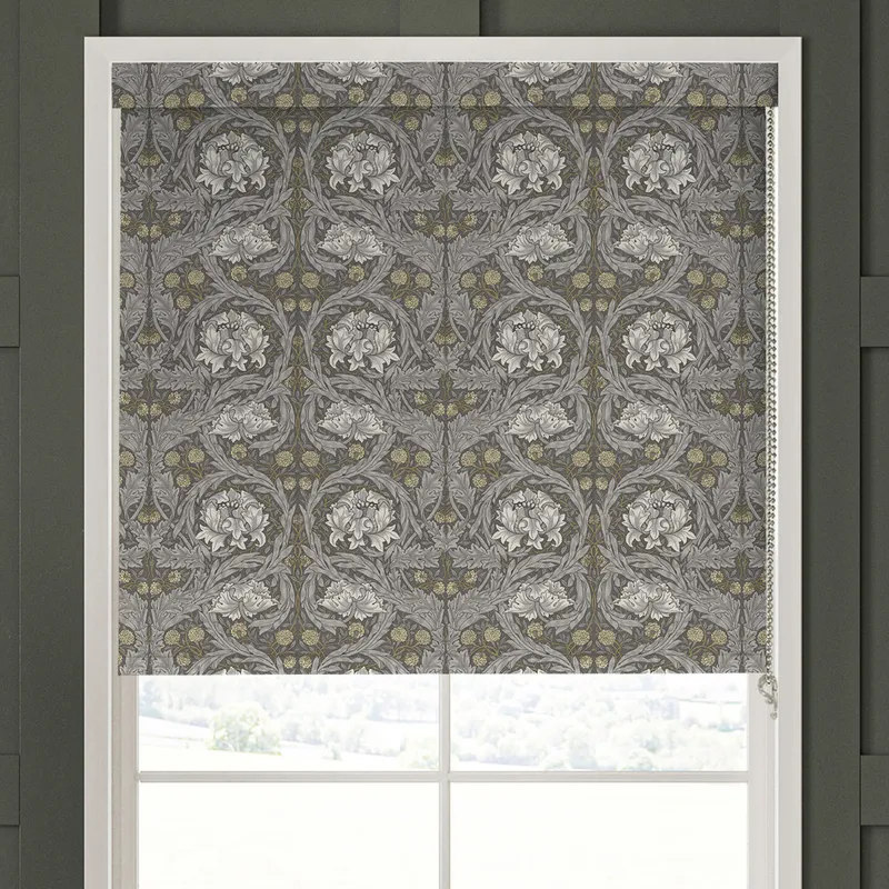 William Morris African Marigold Blackout Made To Measure Roller Blind Iron