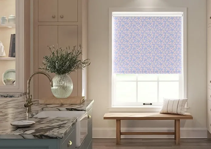 Oak Leaves Periwinkle - Roller Blind