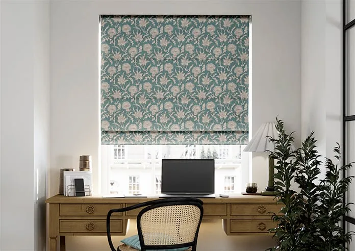 Carlina Teal - Roman Blind