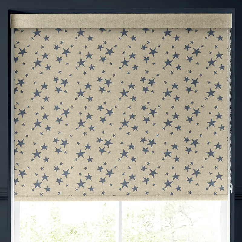 Emily Bond St Maws Made To Measure Blackout Roller Blind Indigo