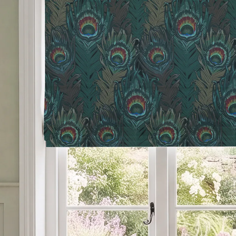 House Llewelyn-bowen Naughty Aubrey Printed Velvet Made To Measure Roman Blind Pavoa